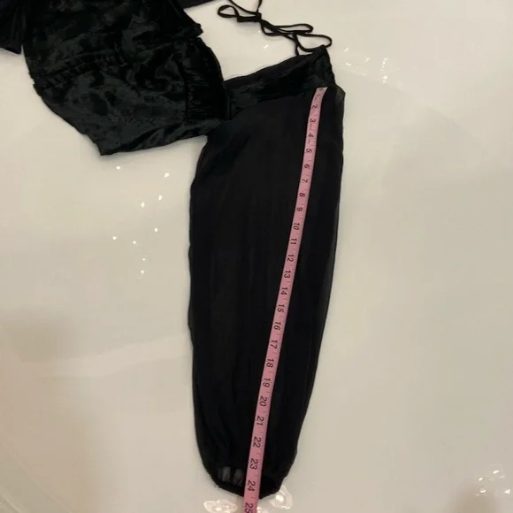 EUC black velvet corset style top by Urban Outfitters, size S. Worn once. - Picture 11 of 12